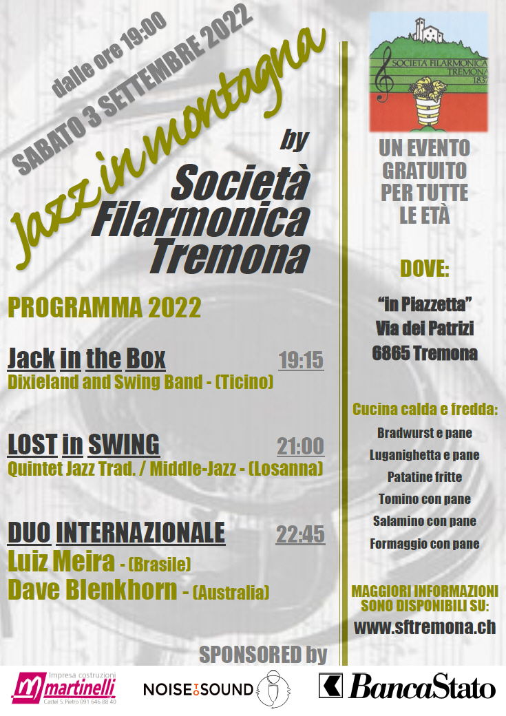 Volantino Jazz in Montagna 2022
